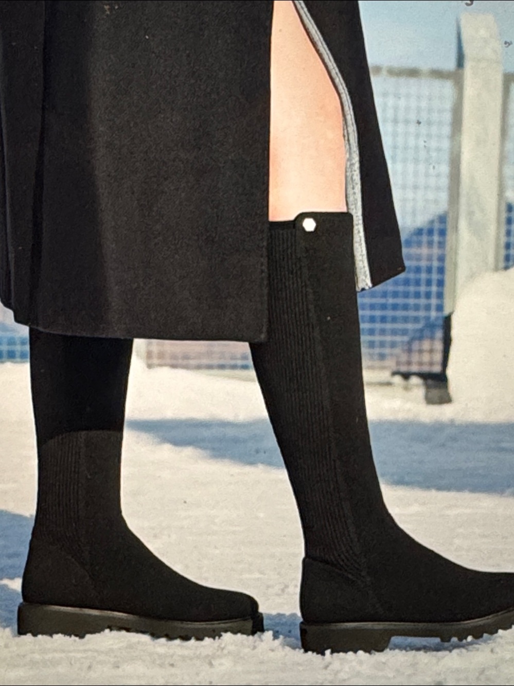 Vivaia Philips tall knit waterproof boots stretch